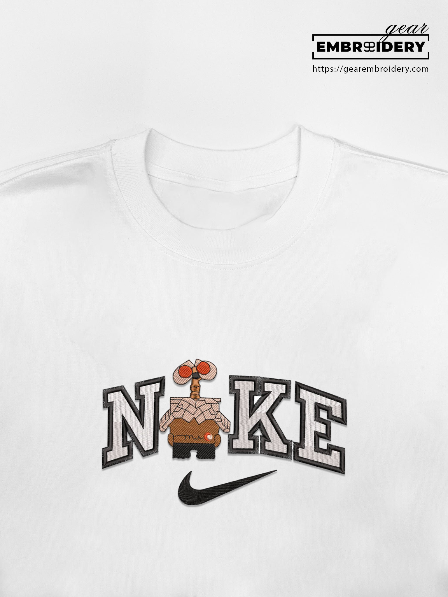 Wall e wall e Embroidered Personalized Embroidered T Shirt Sweatshirt Hoodie Clothing OTC057