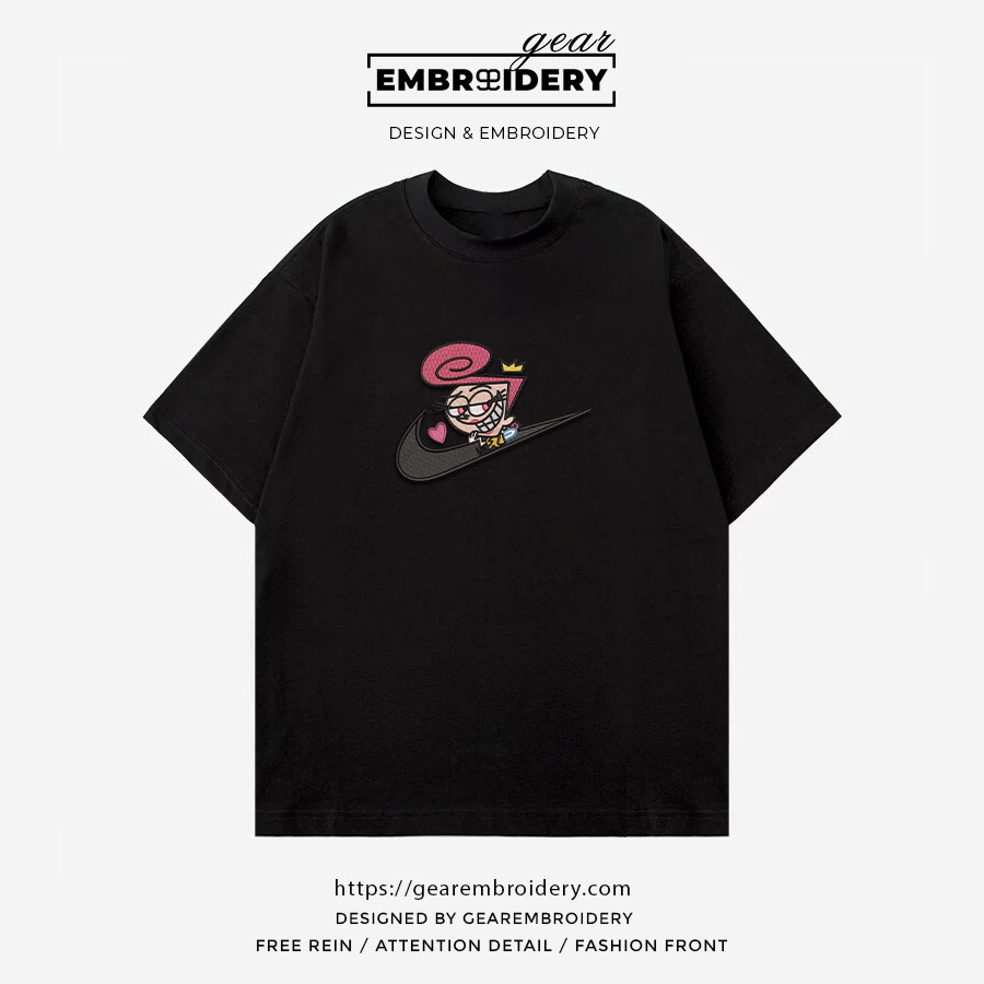 Wanda swoosh fairly oddparents Embroidered Personalized Embroidered T Shirt Sweatshirt Hoodie Clothing OTC058