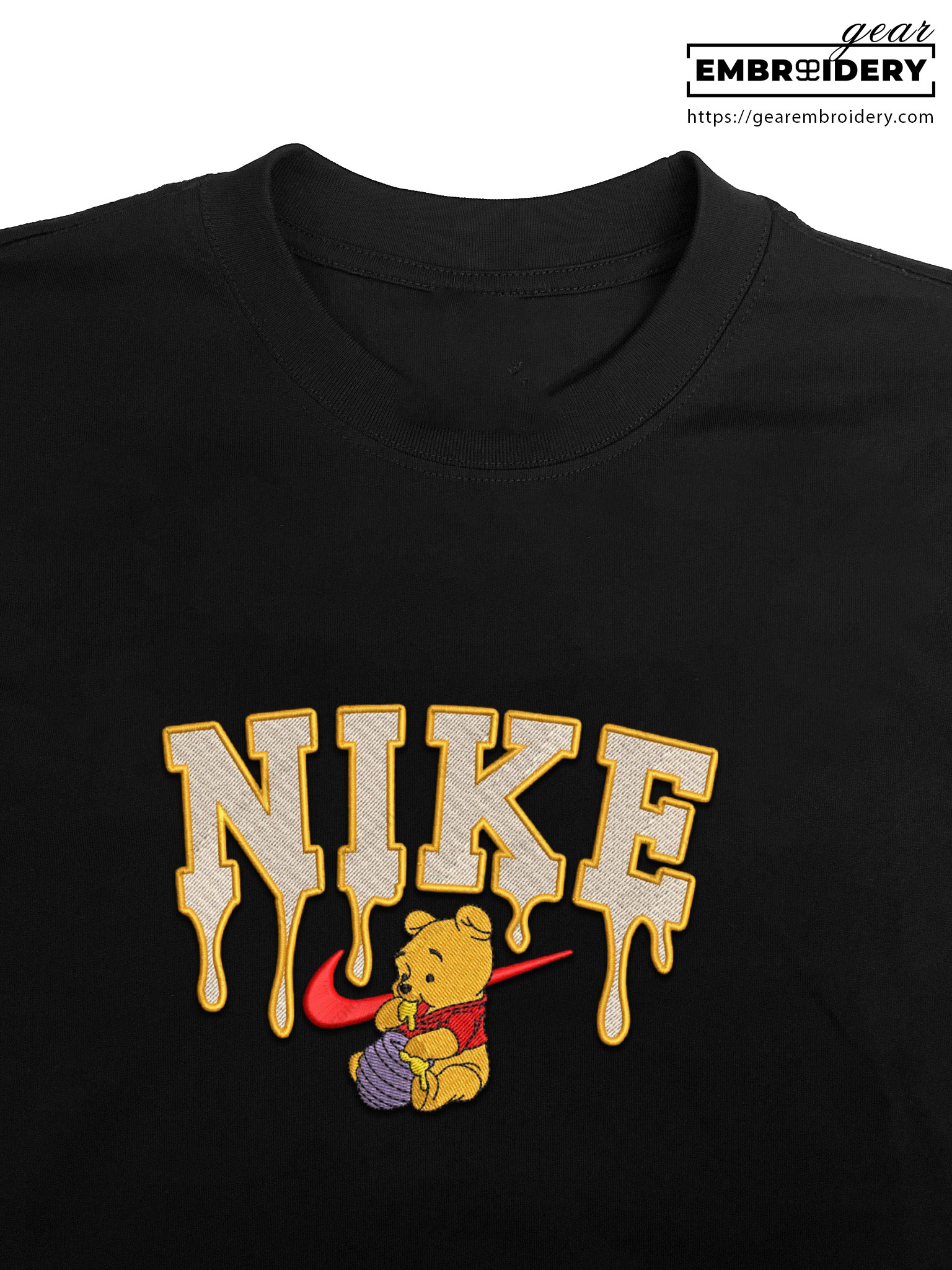 Winnie pooh winnie the pooh Embroidered Personalized Embroidered T Shirt Sweatshirt Hoodie Clothing OTC059