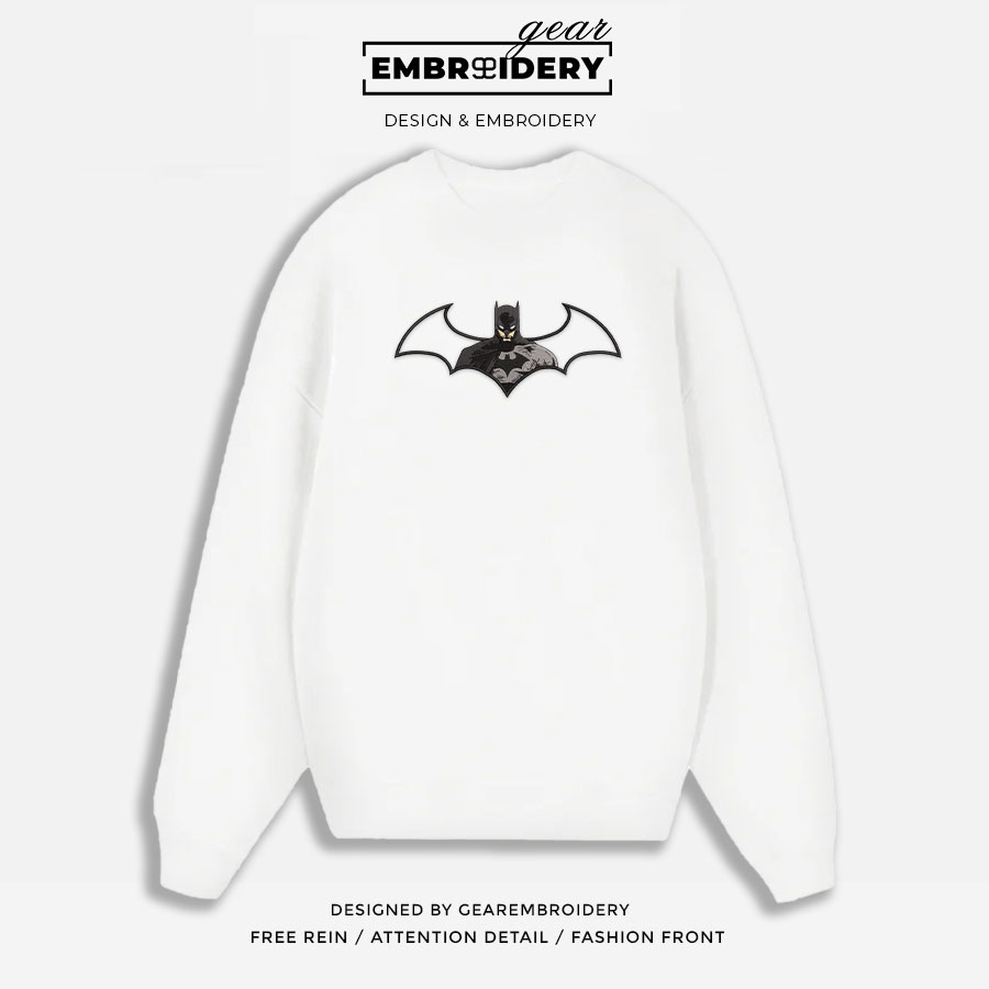 Batman batman superhero Embroidered Personalized Embroidered T Shirt Sweatshirt Hoodie Clothing SPH005