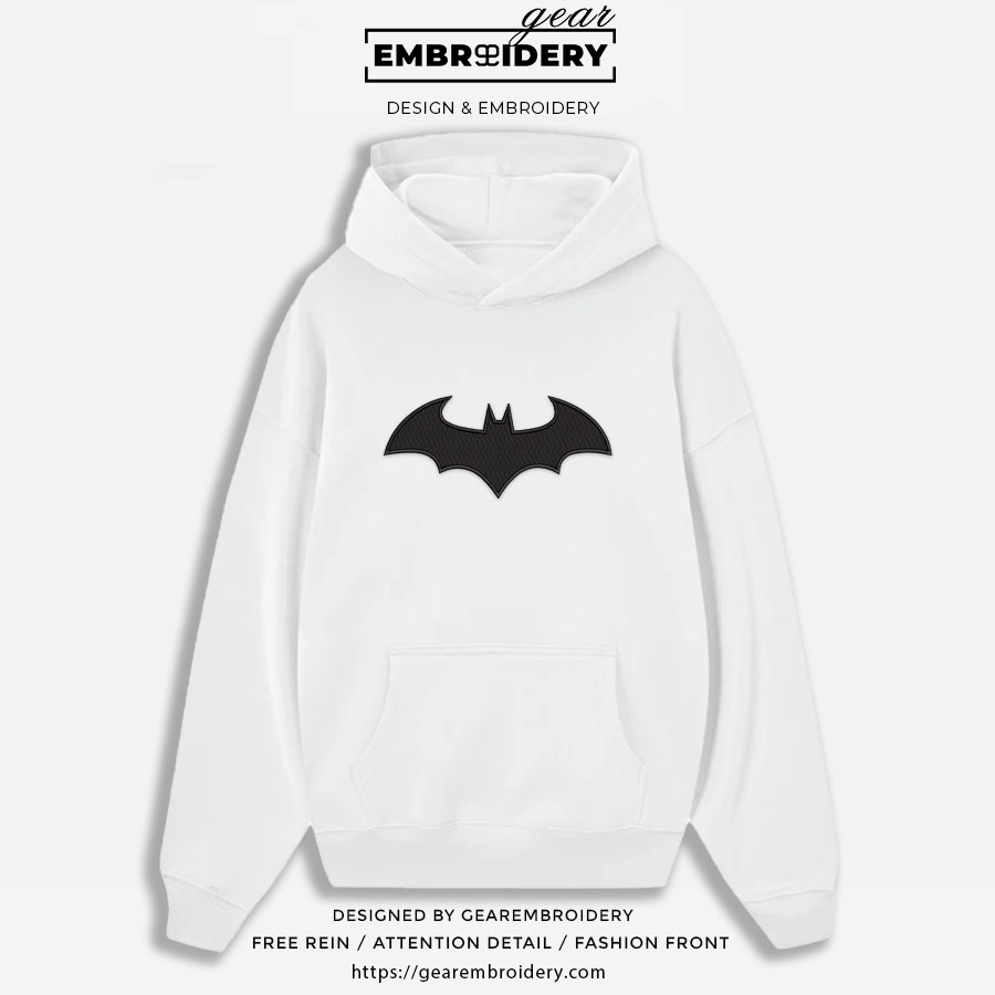 Batman logo batman superhero Embroidered Personalized Embroidered T Shirt Sweatshirt Hoodie Clothing SPH007