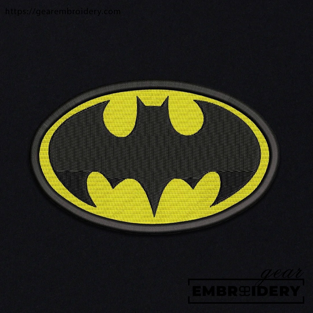 Batman logo batman superhero Embroidered Personalized Embroidered T Shirt Sweatshirt Hoodie Clothing SPH008