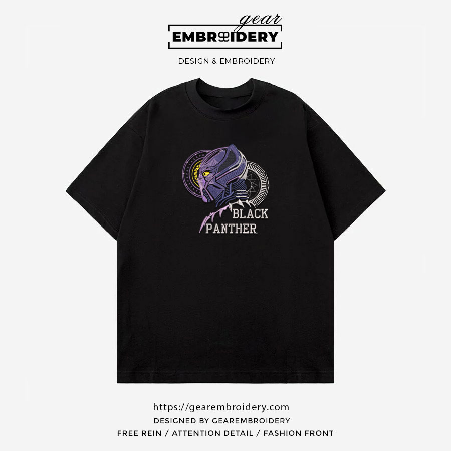 Black panther black panther superhero Embroidered Personalized Embroidered T Shirt Sweatshirt Hoodie Clothing SPH012