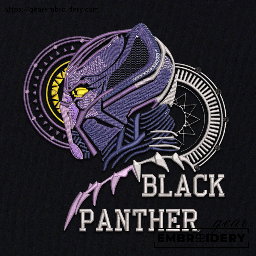 Black panther black panther superhero Embroidered Personalized Embroidered T Shirt Sweatshirt Hoodie Clothing SPH012