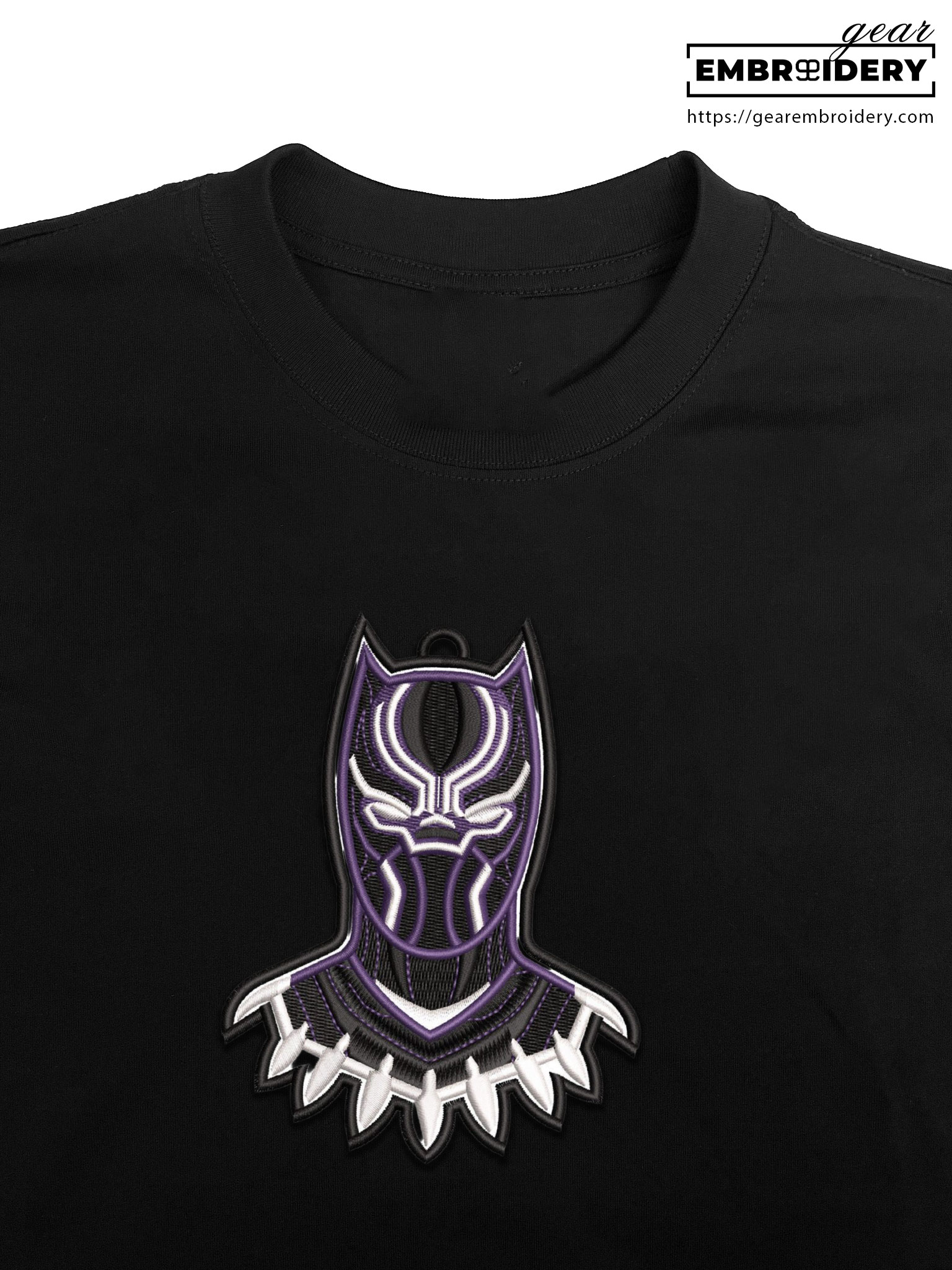 Black panther black panther superhero Embroidered Personalized Embroidered T Shirt Sweatshirt Hoodie Clothing SPH013