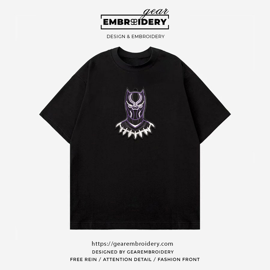 Black panther black panther superhero Embroidered Personalized Embroidered T Shirt Sweatshirt Hoodie Clothing SPH013