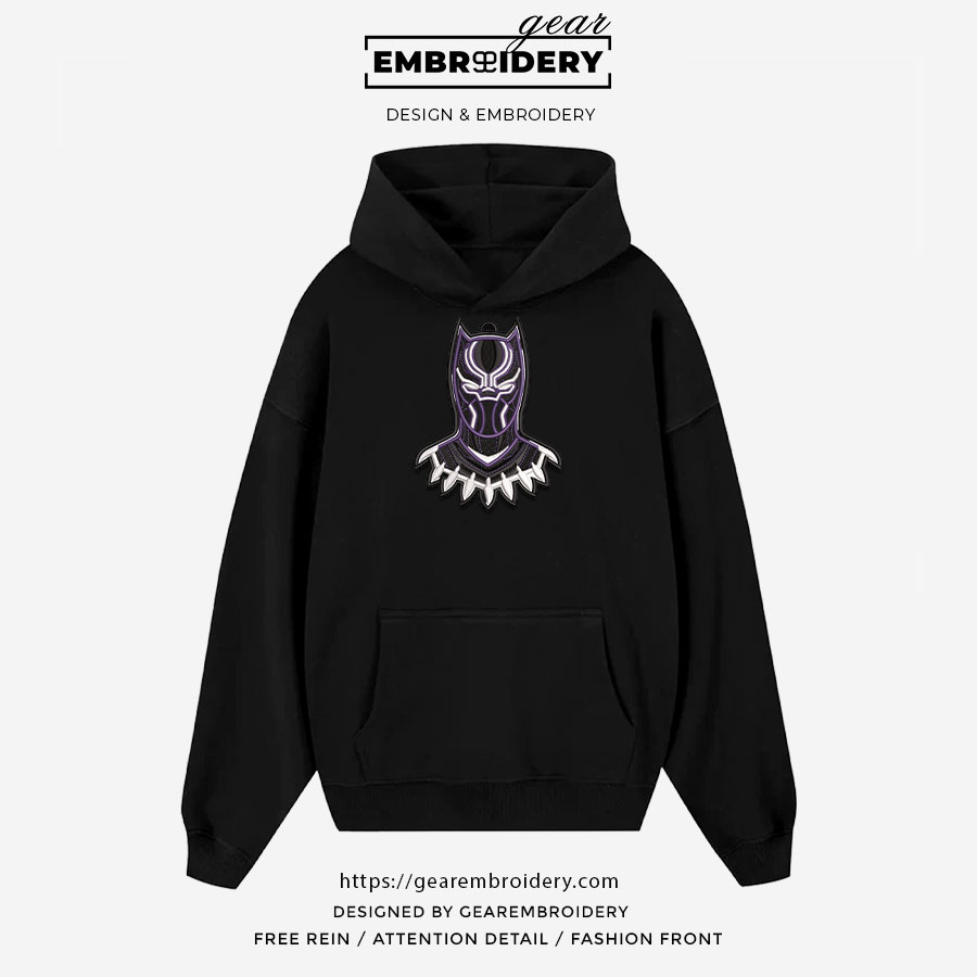 Black panther black panther superhero Embroidered Personalized Embroidered T Shirt Sweatshirt Hoodie Clothing SPH013