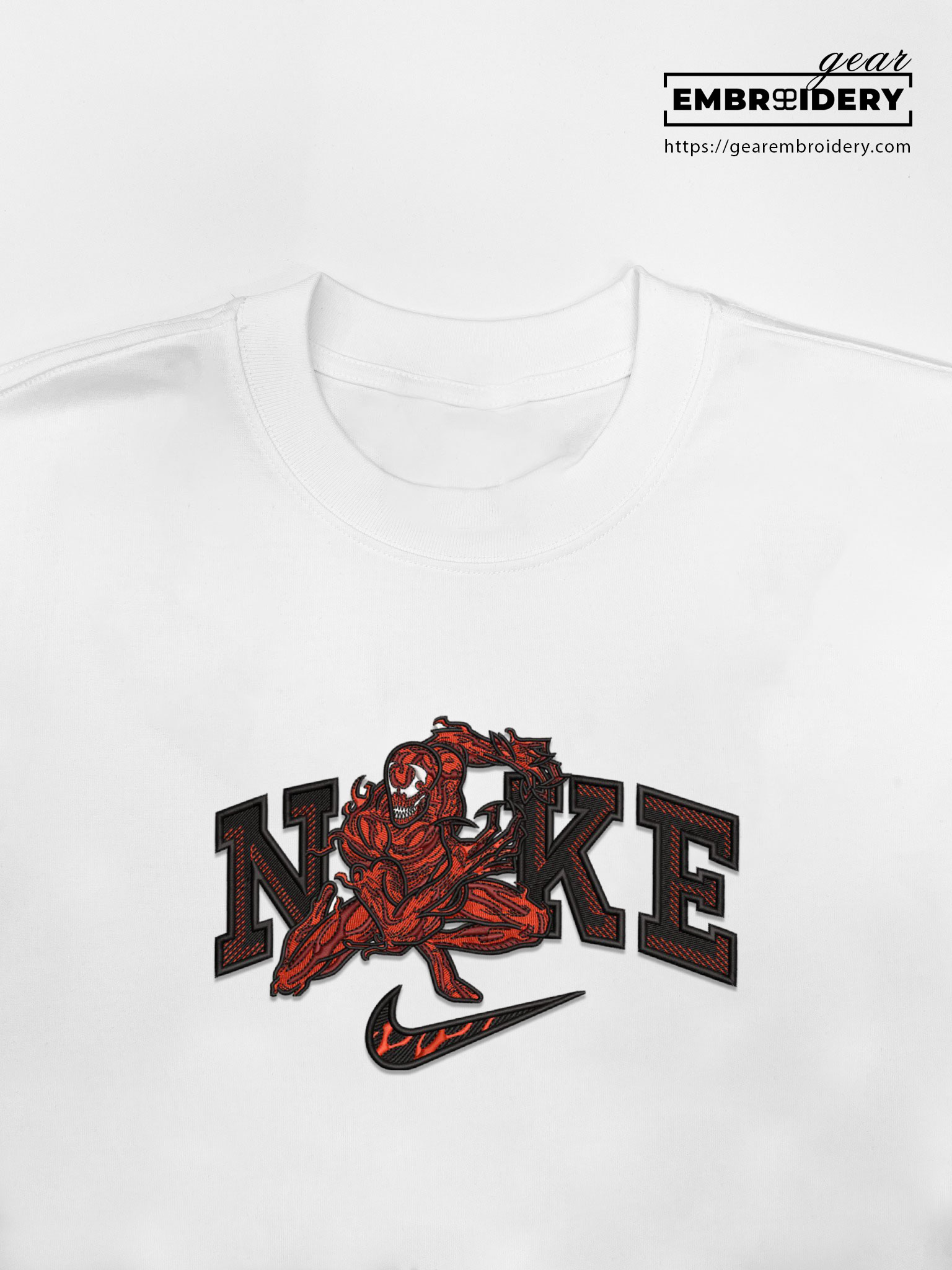 Carnage nike venom supervillian Embroidered Personalized Embroidered T Shirt Sweatshirt Hoodie Clothing SPH014