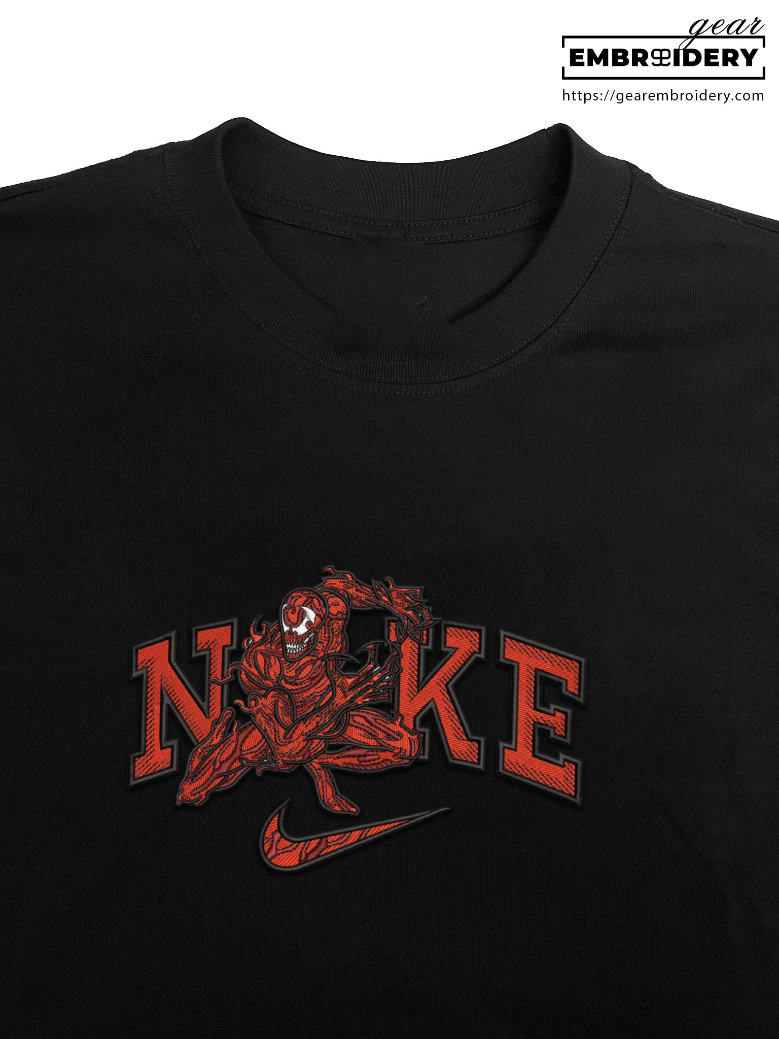 Carnage nike venom supervillian Embroidered Personalized Embroidered T Shirt Sweatshirt Hoodie Clothing SPH015