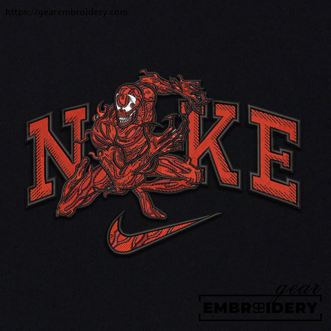 Carnage nike venom supervillian Embroidered Personalized Embroidered T Shirt Sweatshirt Hoodie Clothing SPH015