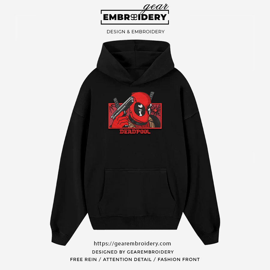 Deadpool deadpool superhero Embroidered Personalized Embroidered T Shirt Sweatshirt Hoodie Clothing SPH016