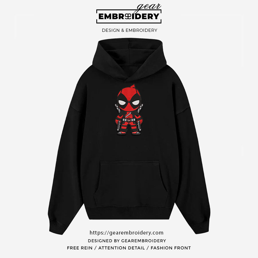 Deadpool deadpool superhero Embroidered Personalized Embroidered T Shirt Sweatshirt Hoodie Clothing SPH017