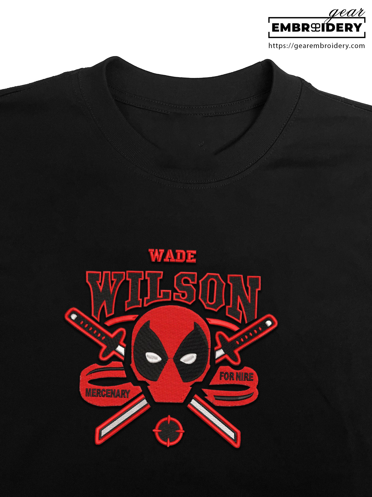 Deadpool deadpool superhero Embroidered Personalized Embroidered T Shirt Sweatshirt Hoodie Clothing SPH018