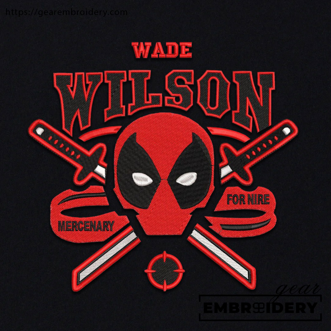 Deadpool deadpool superhero Embroidered Personalized Embroidered T Shirt Sweatshirt Hoodie Clothing SPH018