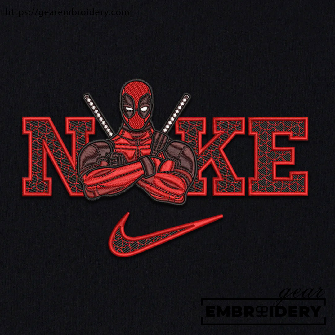 Deadpool nike deadpool superhero Embroidered Personalized Embroidered T Shirt Sweatshirt Hoodie Clothing SPH019