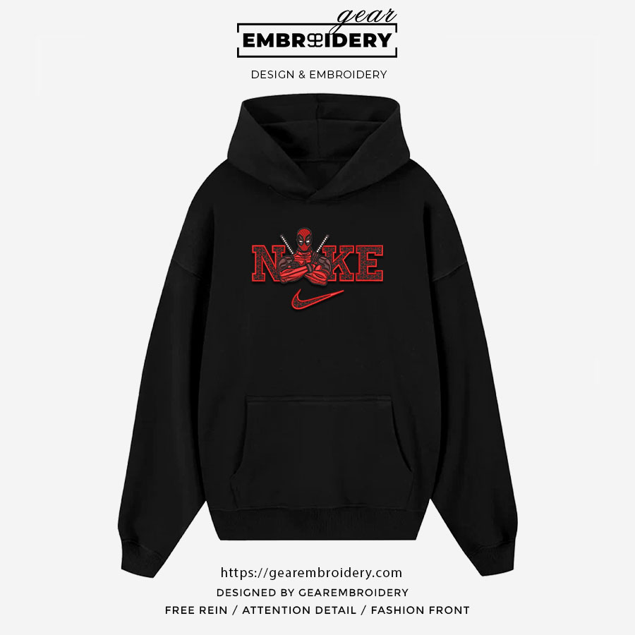 Deadpool nike deadpool superhero Embroidered Personalized Embroidered T Shirt Sweatshirt Hoodie Clothing SPH019