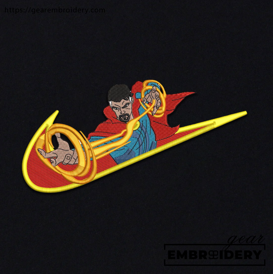 Dr strange swoosh dr strange superhero Embroidered Personalized Embroidered T Shirt Sweatshirt Hoodie Clothing SPH022