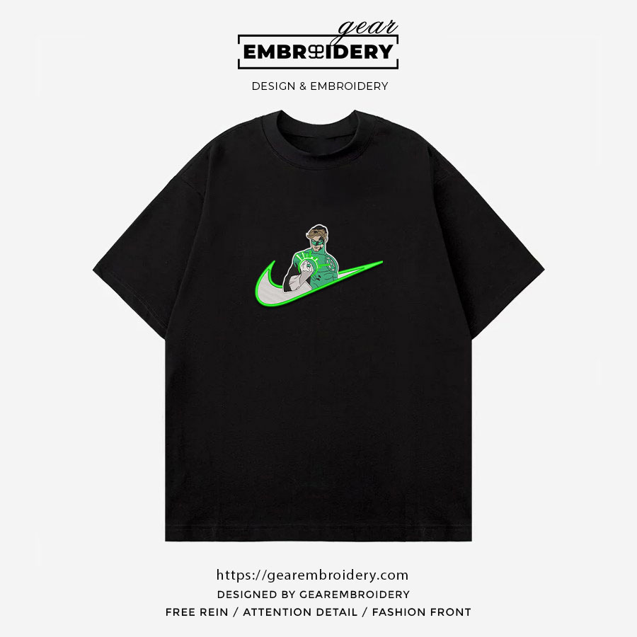 Green lantern swoosh green lantern superhero Embroidered Personalized Embroidered T Shirt Sweatshirt Hoodie Clothing SPH026