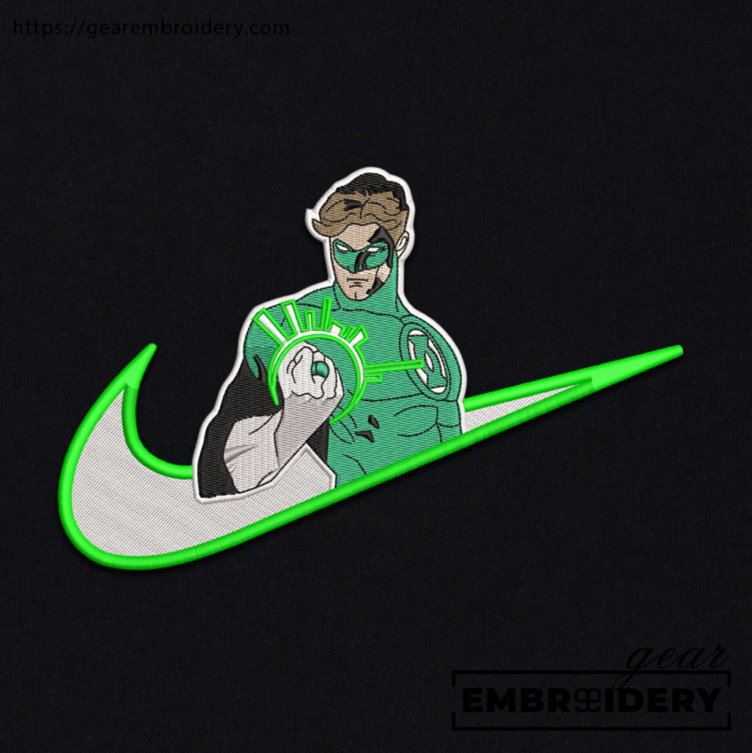 Green lantern swoosh green lantern superhero Embroidered Personalized Embroidered T Shirt Sweatshirt Hoodie Clothing SPH026