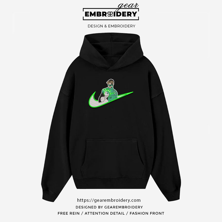Green lantern swoosh green lantern superhero Embroidered Personalized Embroidered T Shirt Sweatshirt Hoodie Clothing SPH026