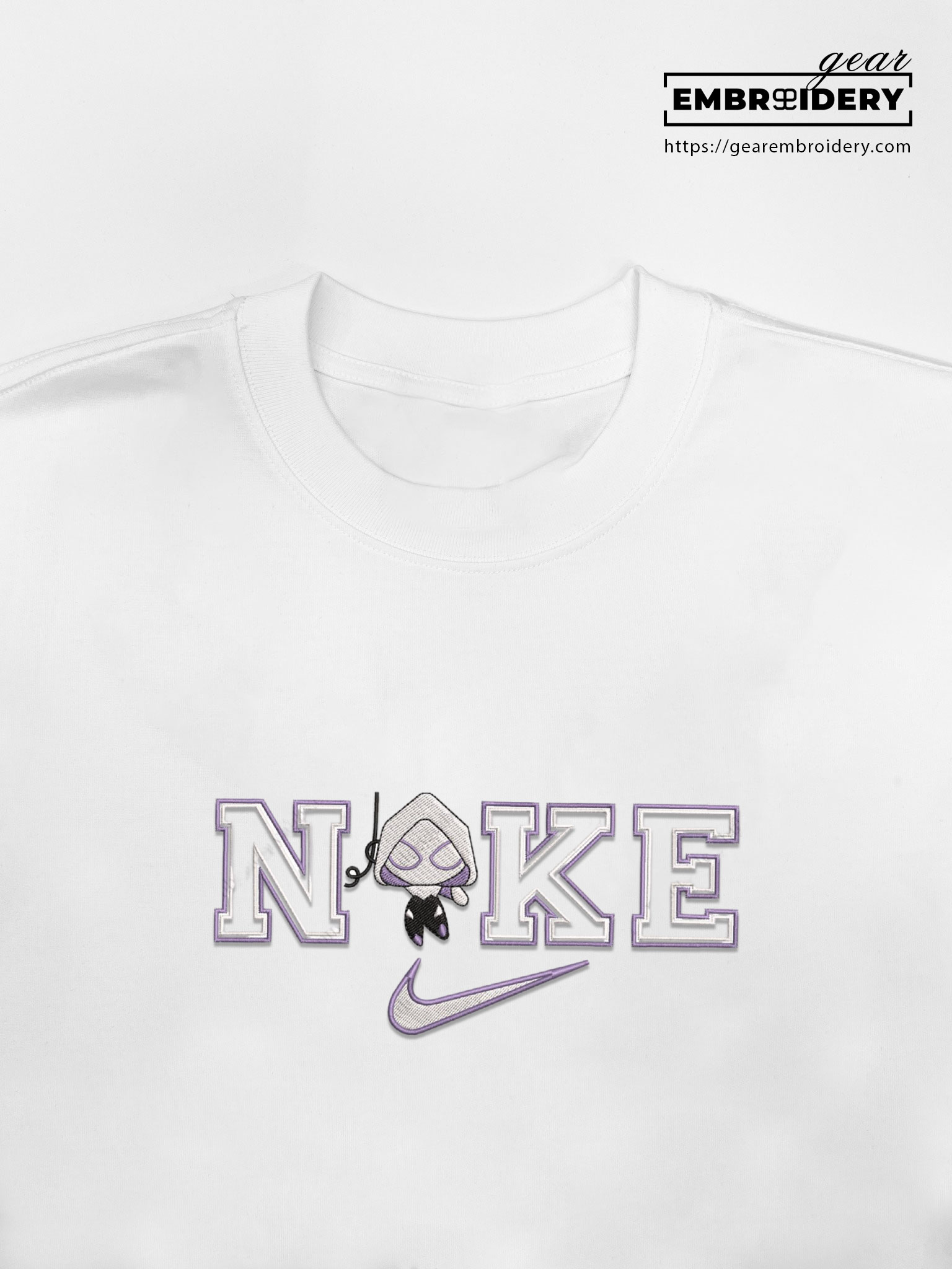 Gwen spiderman superhero Embroidered Personalized Embroidered T Shirt Sweatshirt Hoodie Clothing SPH030