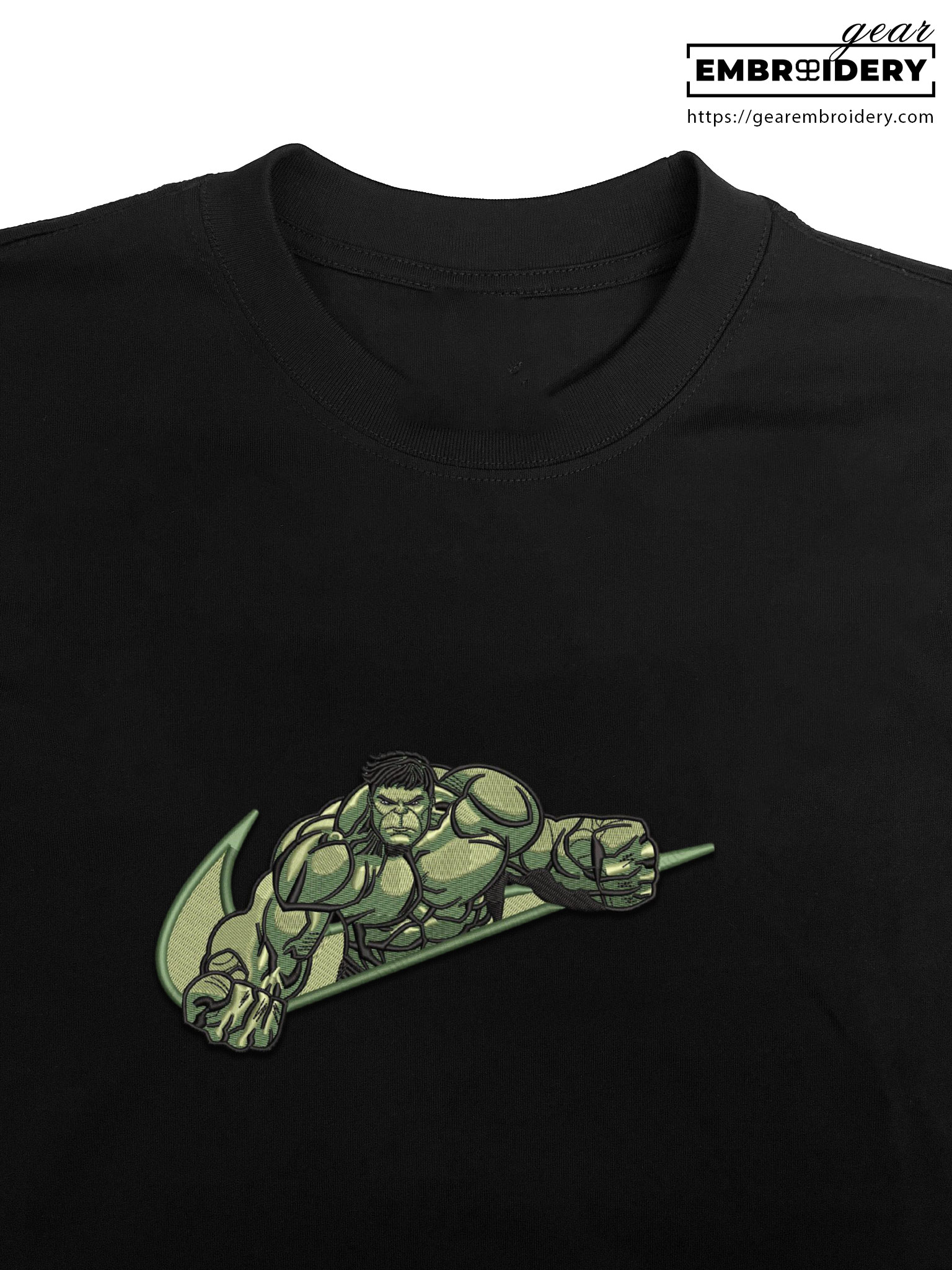 Hulk swoosh hulk superhero Embroidered Personalized Embroidered T Shirt Sweatshirt Hoodie Clothing SPH035