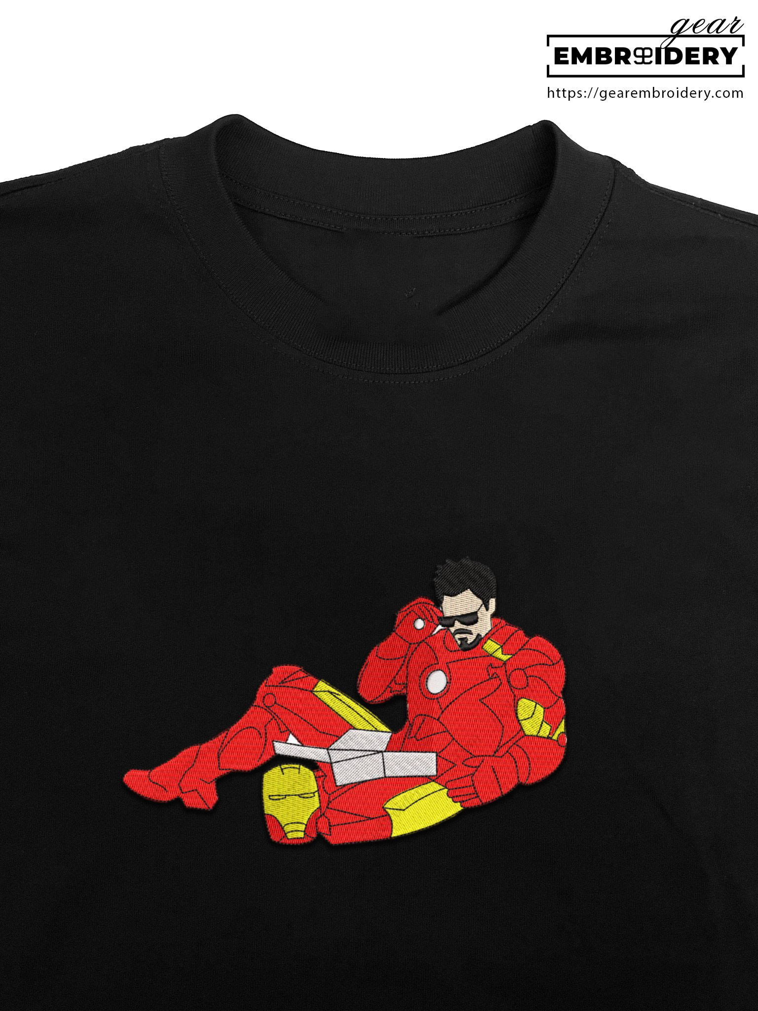 Iron man iron man superhero Embroidered Personalized Embroidered T Shirt Sweatshirt Hoodie Clothing SPH036