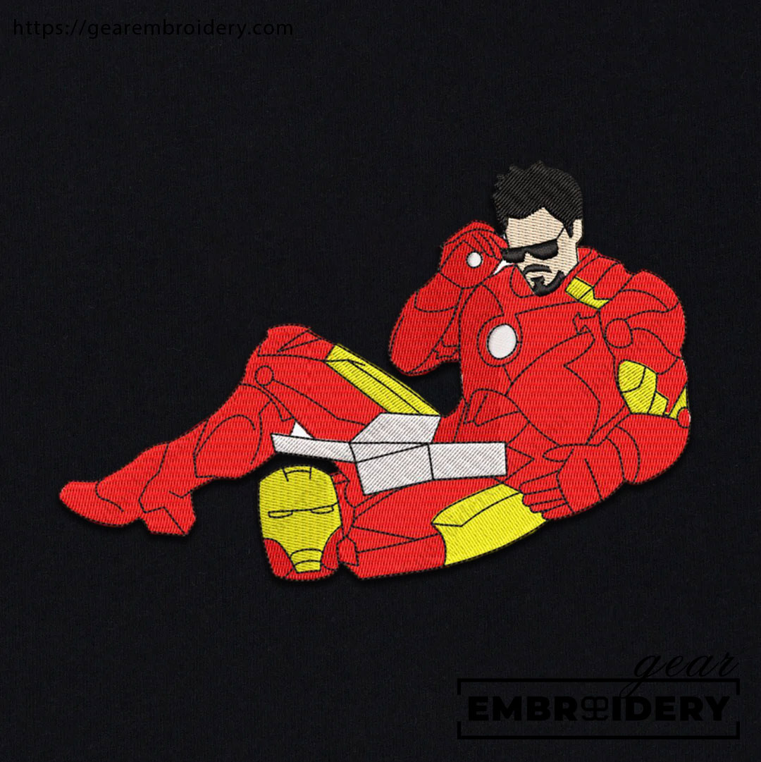 Iron man iron man superhero Embroidered Personalized Embroidered T Shirt Sweatshirt Hoodie Clothing SPH036