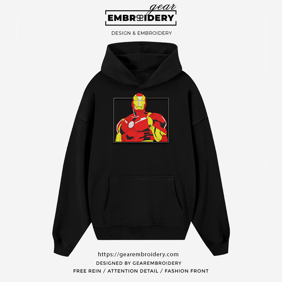 Iron man iron man superhero Embroidered Personalized Embroidered T Shirt Sweatshirt Hoodie Clothing SPH037