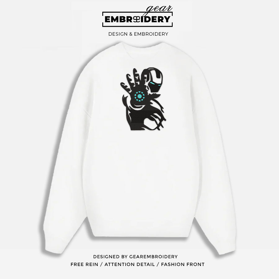 Iron man iron man superhero Embroidered Personalized Embroidered T Shirt Sweatshirt Hoodie Clothing SPH039