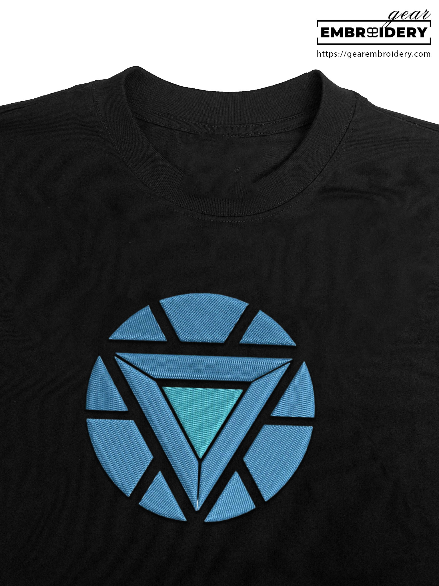 Iron man reactor iron man superhero Embroidered Personalized Embroidered T Shirt Sweatshirt Hoodie Clothing SPH040