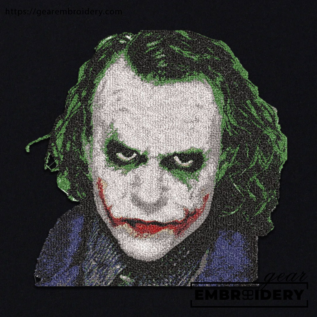 Joker heath ledger joker supervillian Embroidered Personalized Embroidered T Shirt Sweatshirt Hoodie Clothing SPH045