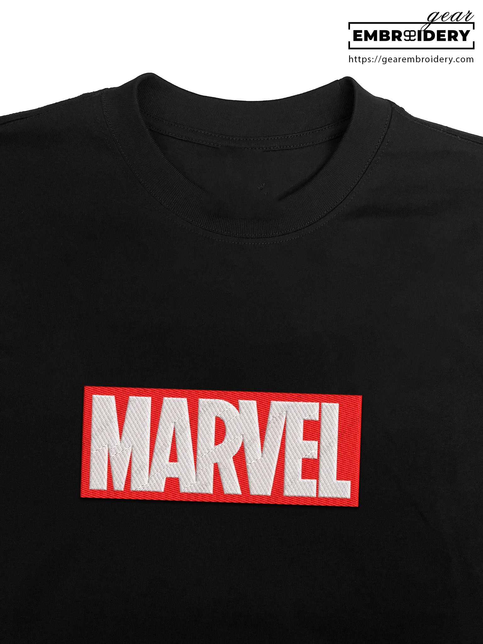 Marvel logo marvel Embroidered Personalized Embroidered T Shirt Sweatshirt Hoodie Clothing SPH048