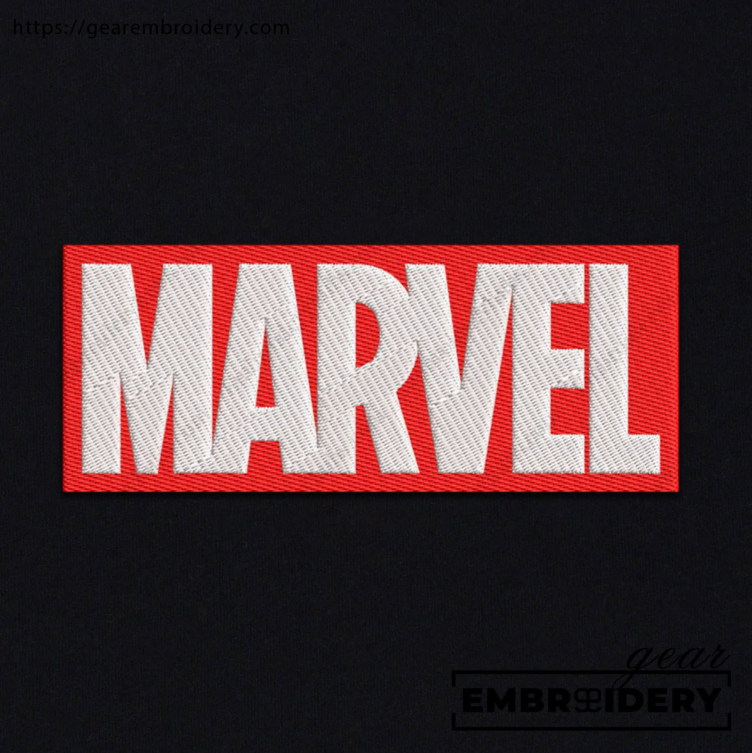Marvel logo marvel Embroidered Personalized Embroidered T Shirt Sweatshirt Hoodie Clothing SPH048