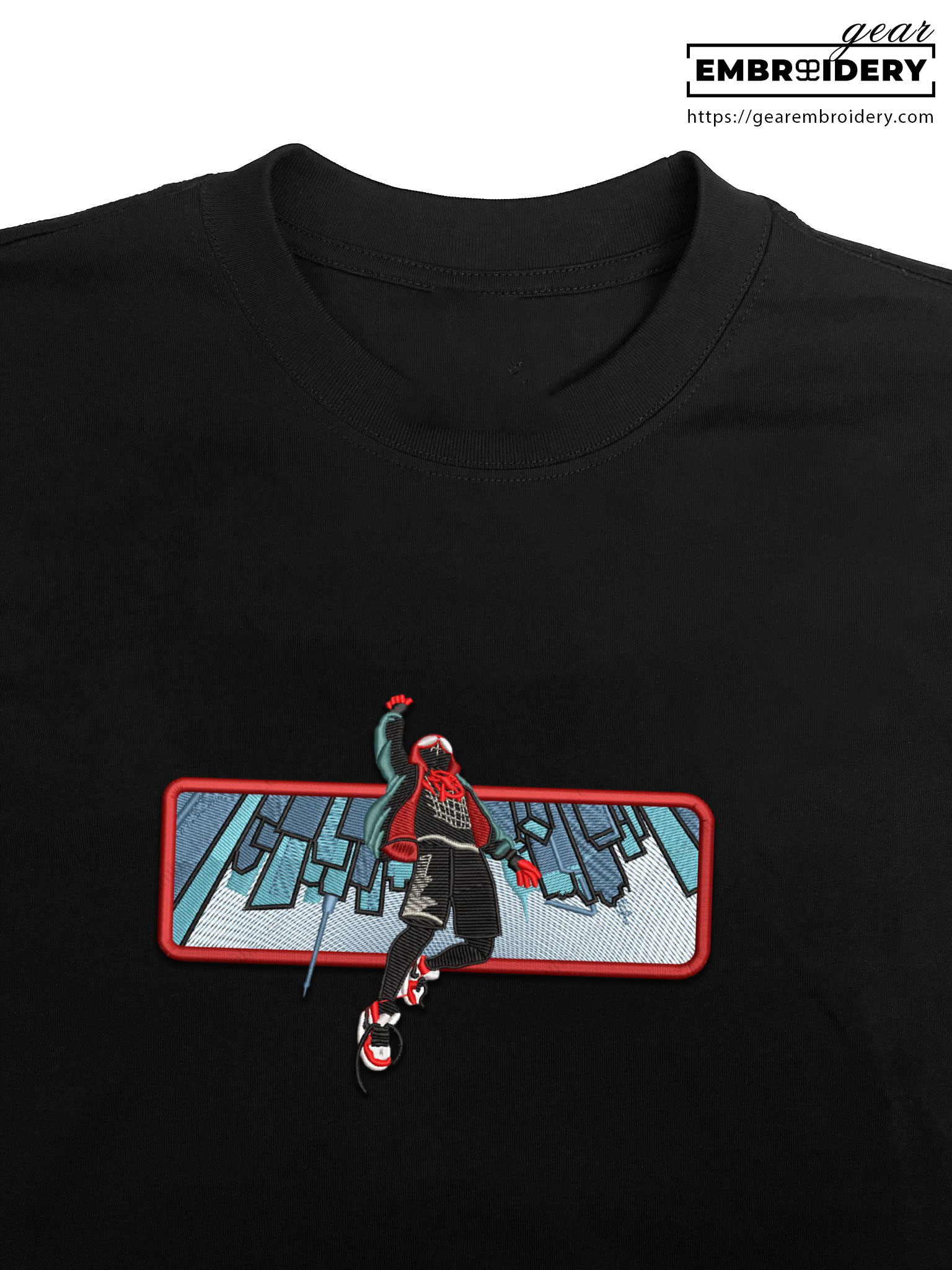 Miles spiderman spiderman superhero Embroidered Personalized Embroidered T Shirt Sweatshirt Hoodie Clothing SPH049