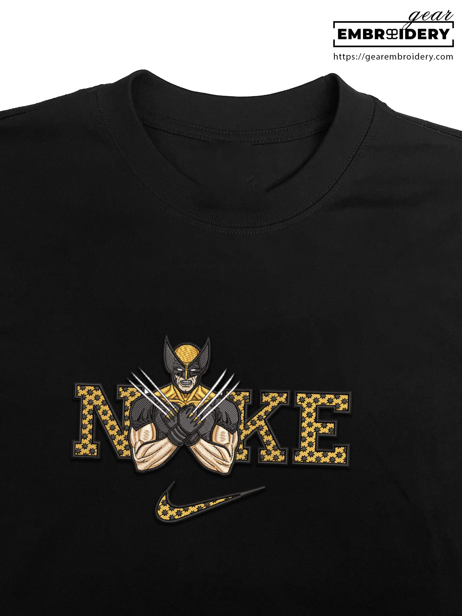 Wolverine nike wolverine superhero Embroidered Personalized Embroidered T Shirt Sweatshirt Hoodie Clothing SPH088