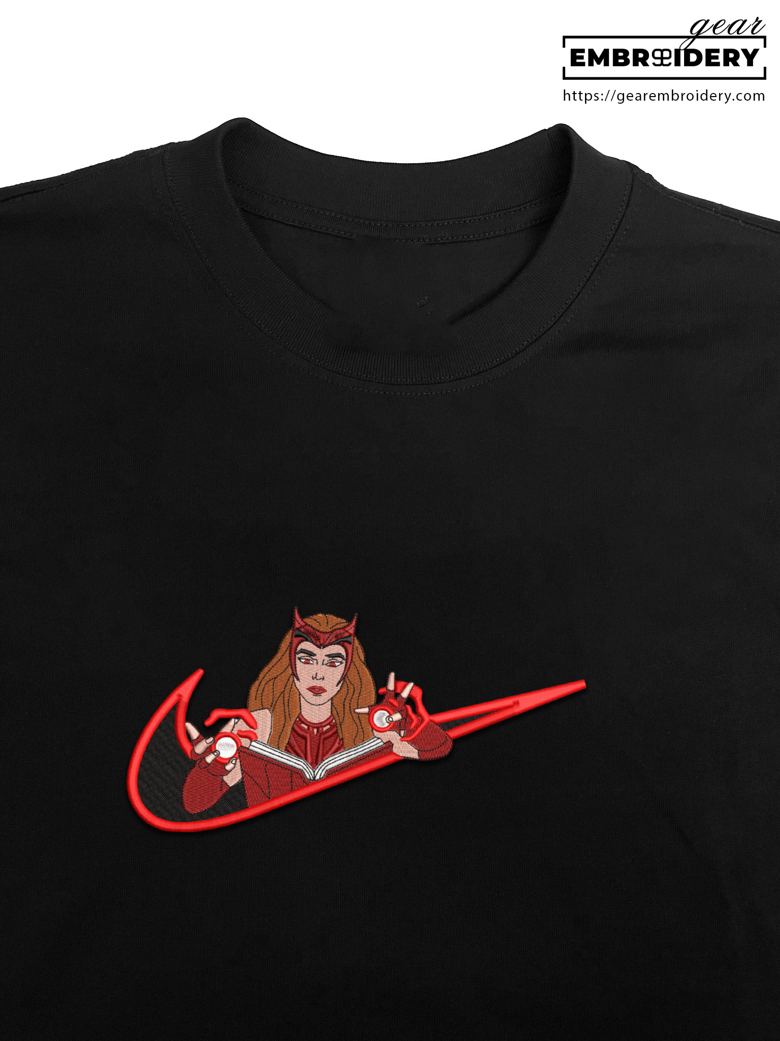 Wanda swoosh wanda superhero Embroidered Personalized Embroidered T Shirt Sweatshirt Hoodie Clothing SPH086