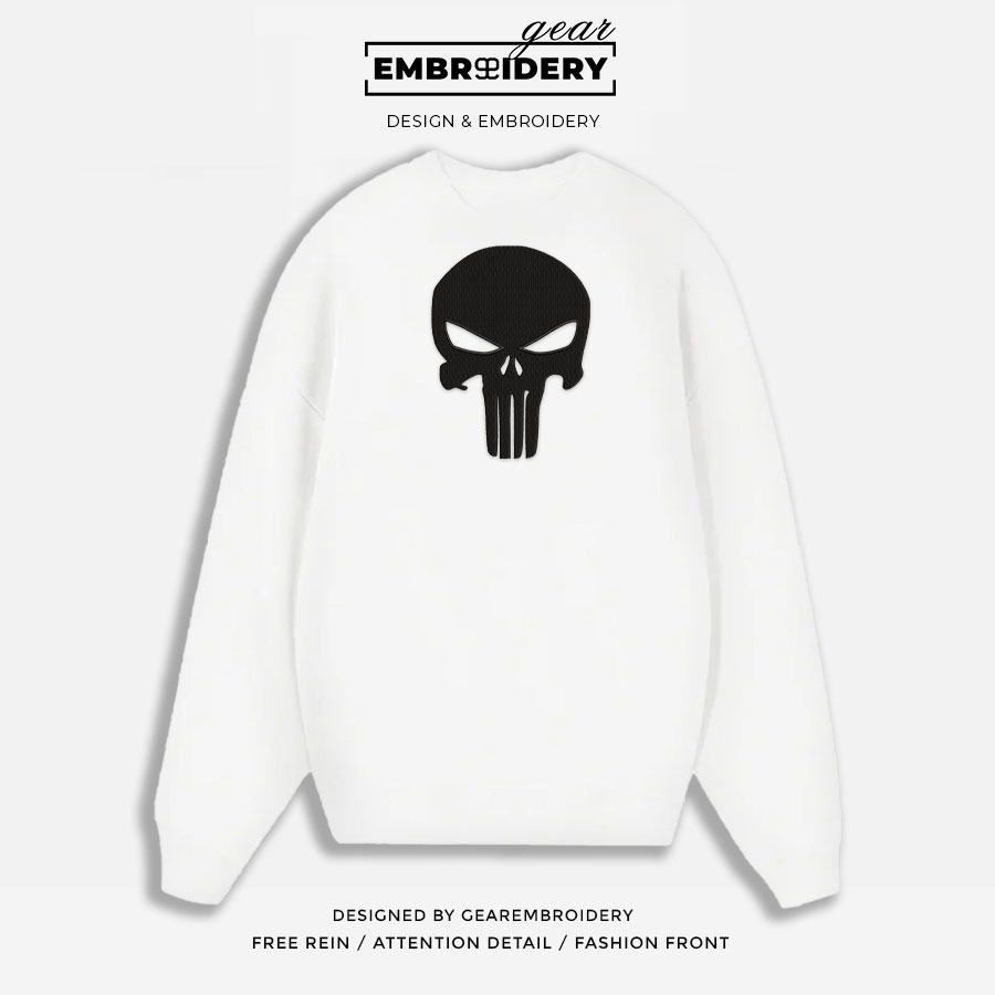 Punisher logo the punisher superhero Embroidered Personalized Embroidered T Shirt Sweatshirt Hoodie Clothing SPH050