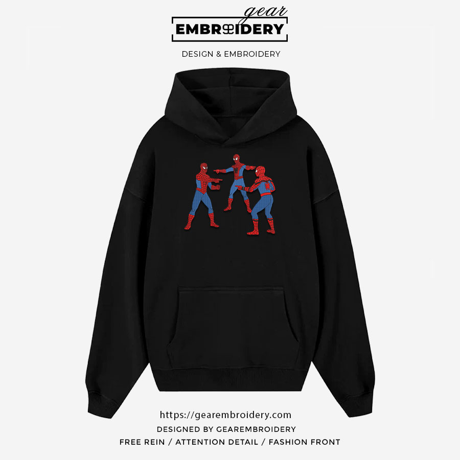 3 spiderman spiderman superhero Embroidered Personalized Embroidered T Shirt Sweatshirt Hoodie Clothing SPH002