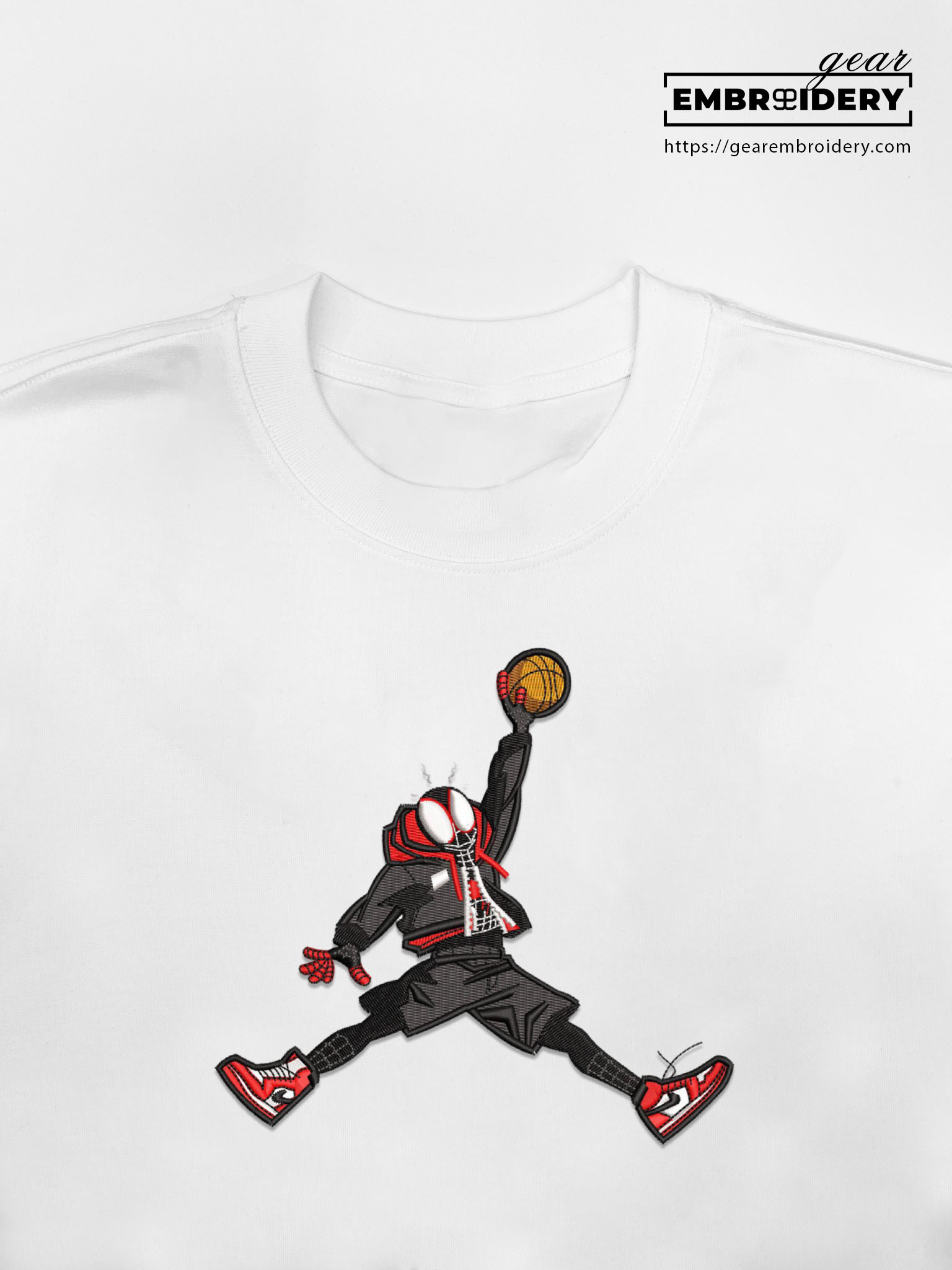 Spiderman jordan spiderman superhero Embroidered Personalized Embroidered T Shirt Sweatshirt Hoodie Clothing SPH058