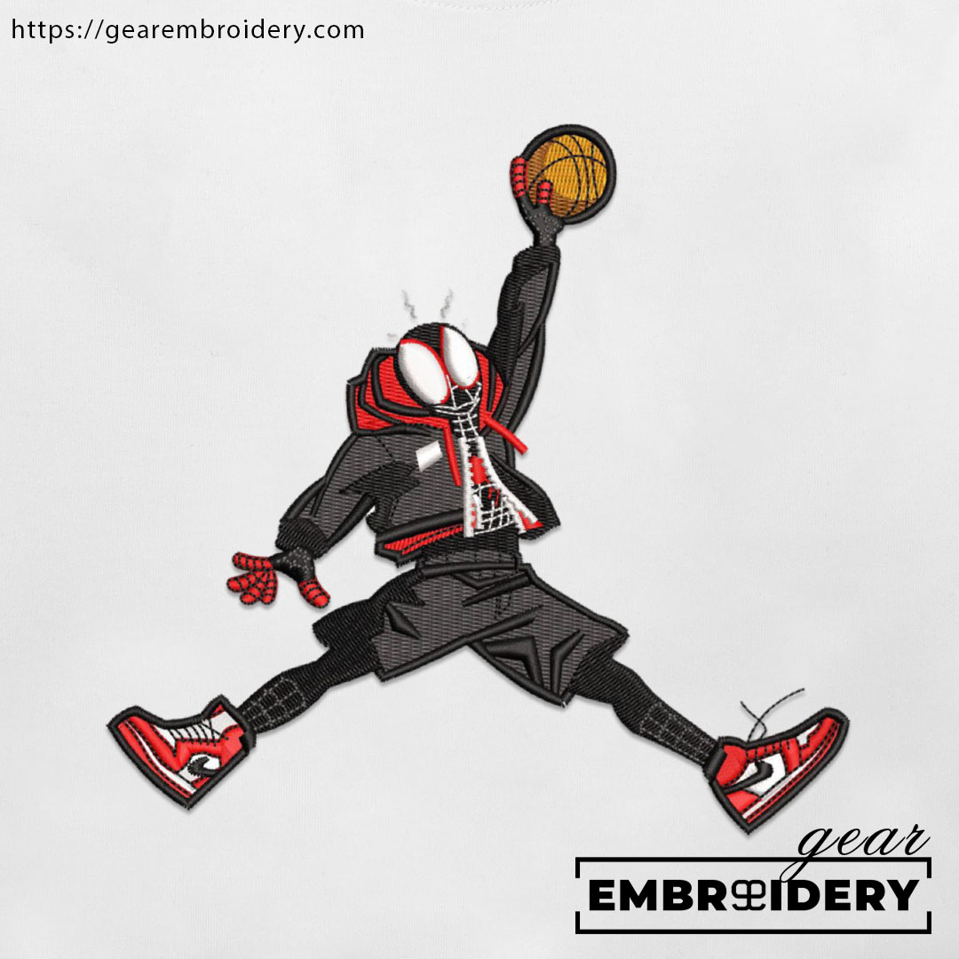 Spiderman jordan spiderman superhero Embroidered Personalized Embroidered T Shirt Sweatshirt Hoodie Clothing SPH058