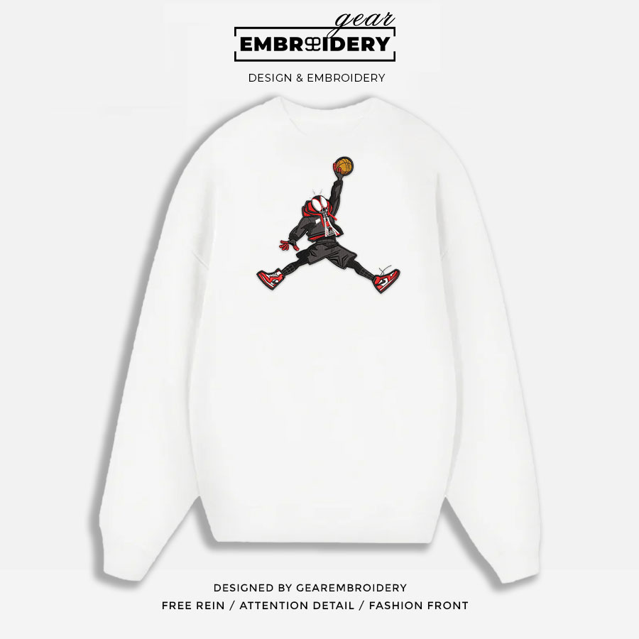 Spiderman jordan spiderman superhero Embroidered Personalized Embroidered T Shirt Sweatshirt Hoodie Clothing SPH058