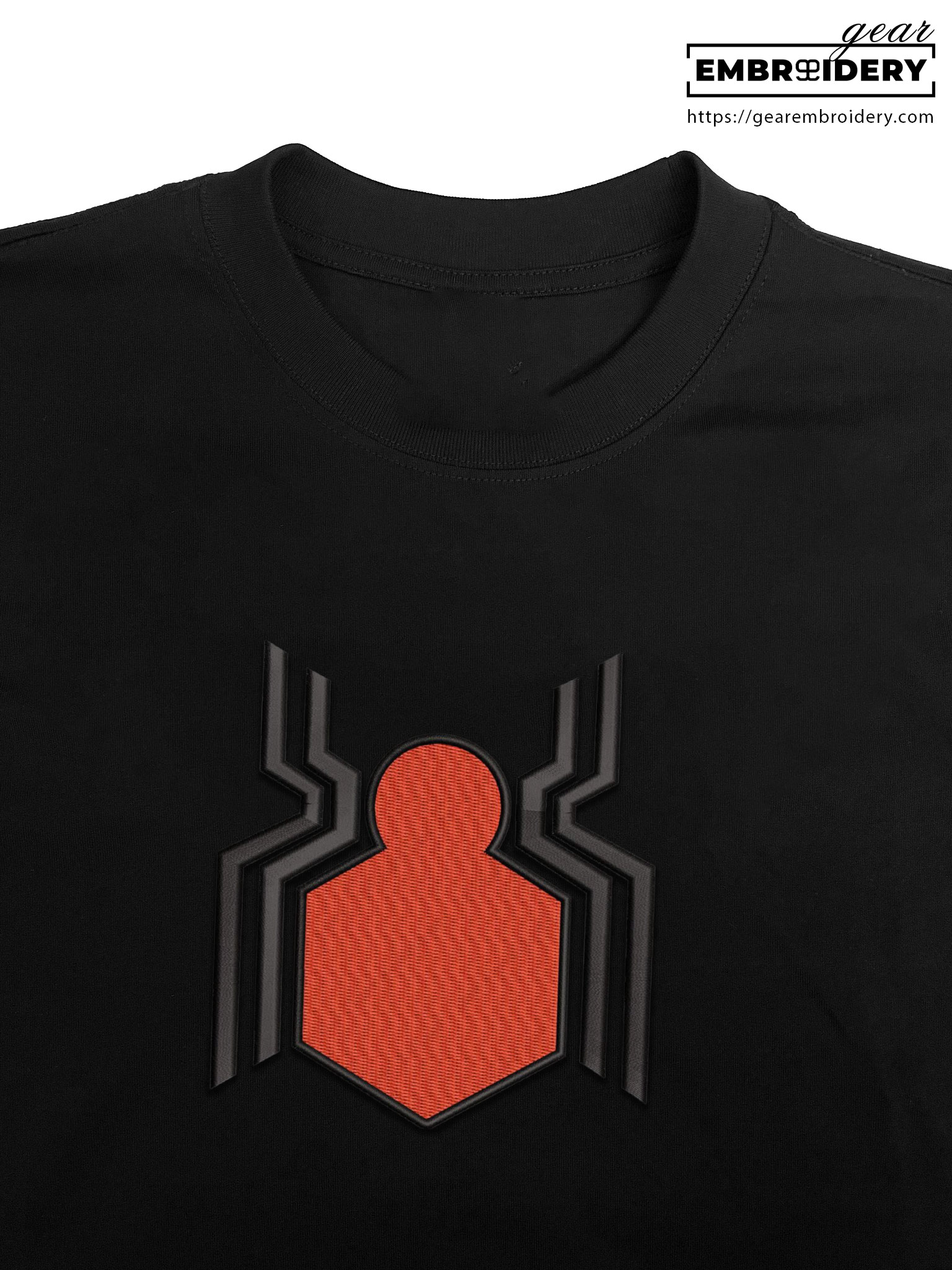 Spiderman logo spiderman superhero Embroidered Personalized Embroidered T Shirt Sweatshirt Hoodie Clothing SPH059