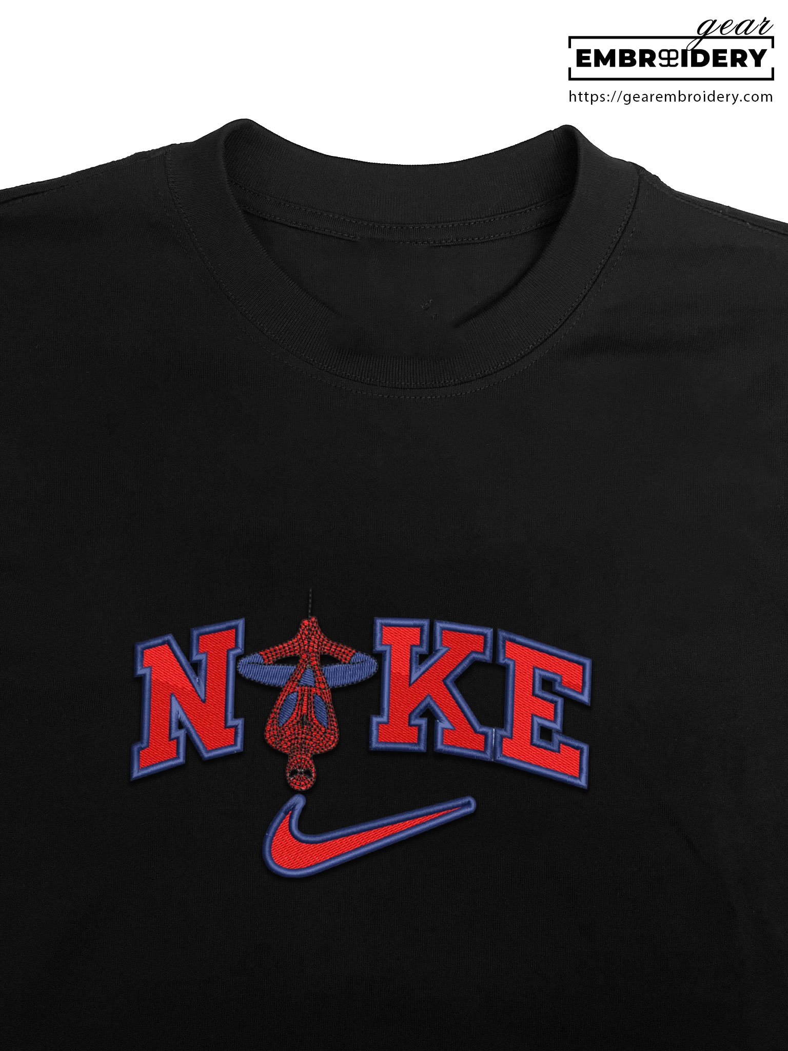 Spiderman nike spiderman superhero Embroidered Personalized Embroidered T Shirt Sweatshirt Hoodie Clothing SPH062