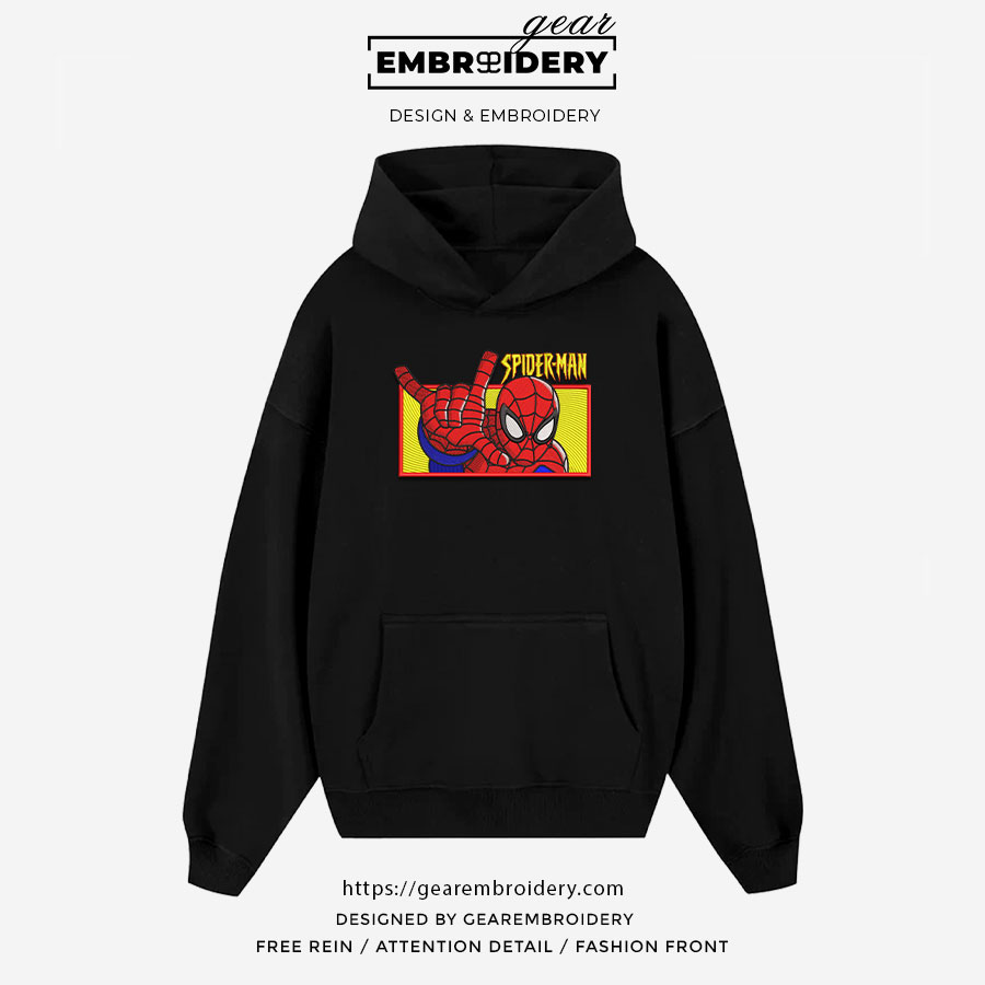 Spiderman spiderman superhero Embroidered Personalized Embroidered T Shirt Sweatshirt Hoodie Clothing SPH055