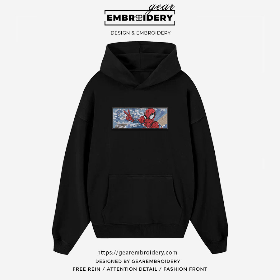 Spiderman spiderman superhero Embroidered Personalized Embroidered T Shirt Sweatshirt Hoodie Clothing SPH056
