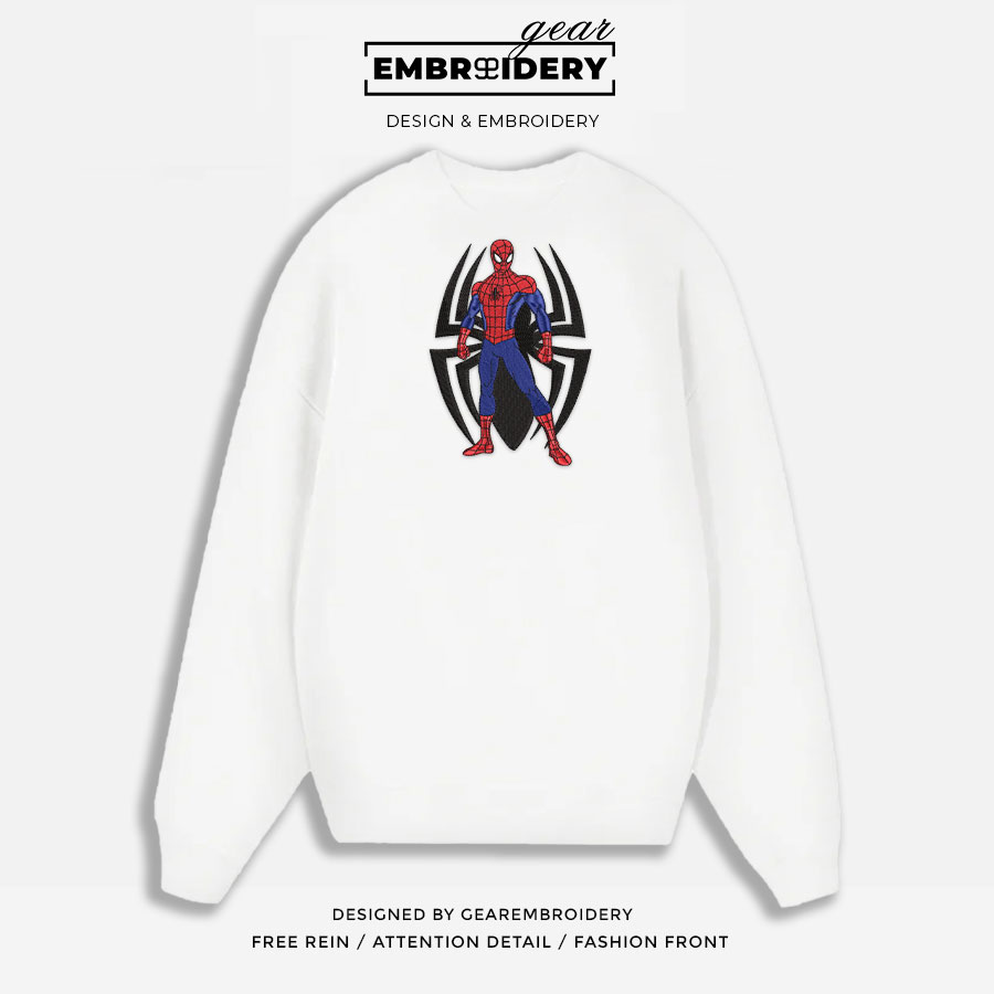 Spiderman spiderman superhero Embroidered Personalized Embroidered T Shirt Sweatshirt Hoodie Clothing SPH057