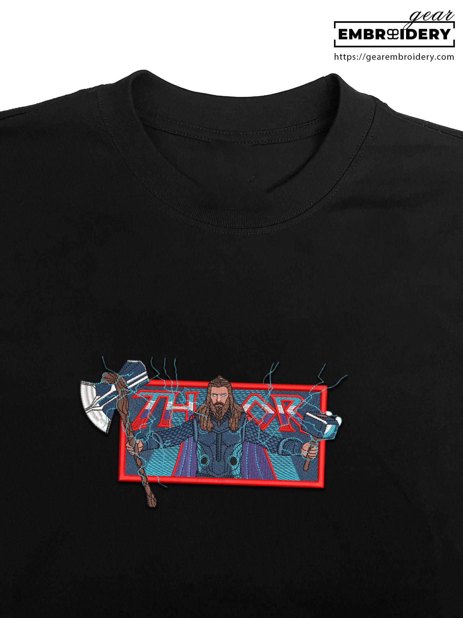 Thor thor superhero Embroidered Personalized Embroidered T Shirt Sweatshirt Hoodie Clothing SPH075