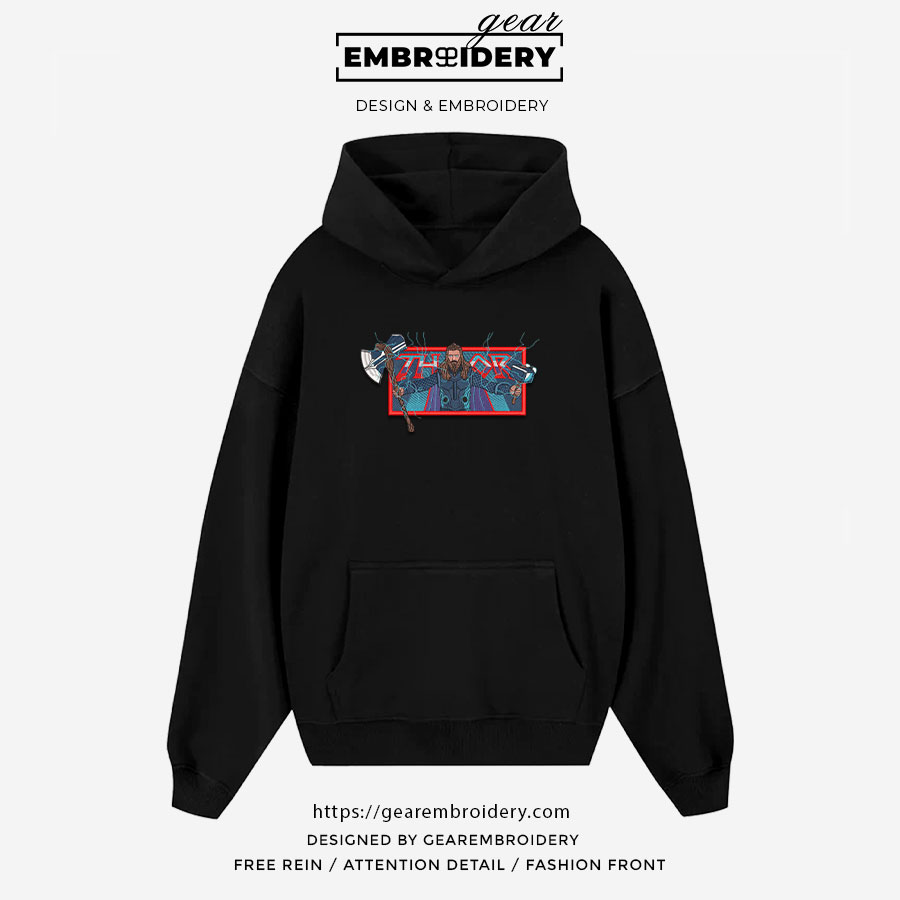 Thor thor superhero Embroidered Personalized Embroidered T Shirt Sweatshirt Hoodie Clothing SPH075