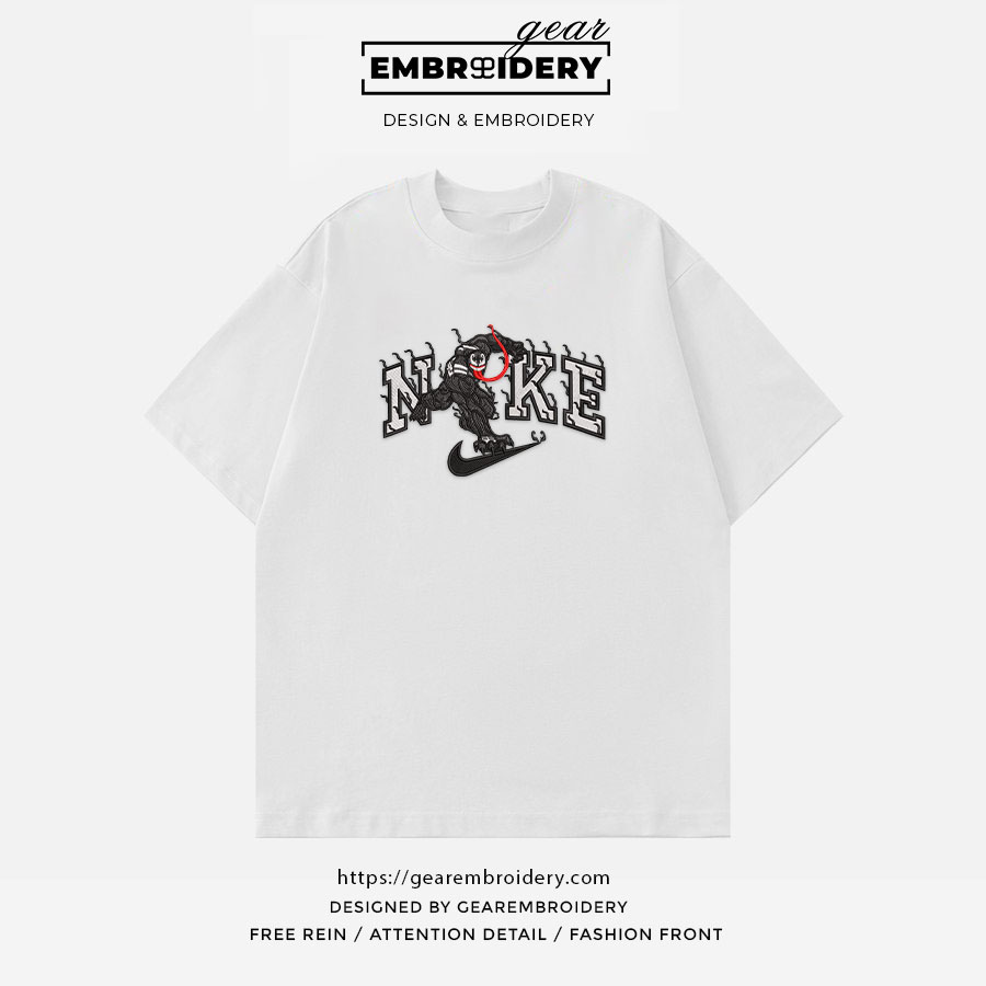 Venom nike venom superhero Embroidered Personalized Embroidered T Shirt Sweatshirt Hoodie Clothing SPH083